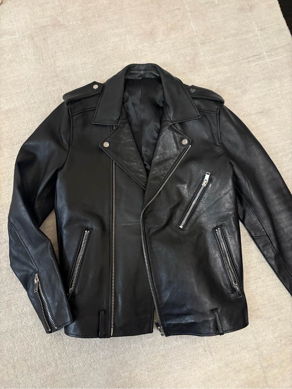 100% Leather Biker Jacket